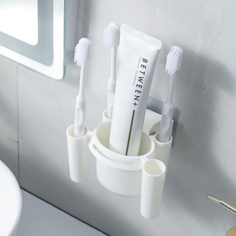 Billig plastik tandbørsteholder i 2 farver til montering på væggen